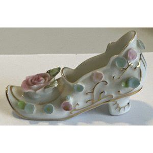 chubu china occupied japan Decorative Shoe Rose Gold Accents  3.25”